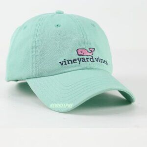 NWT Aquamarine Vineyard Vines  Classic Cotton pink Logo Baseball Hat UNISEX
